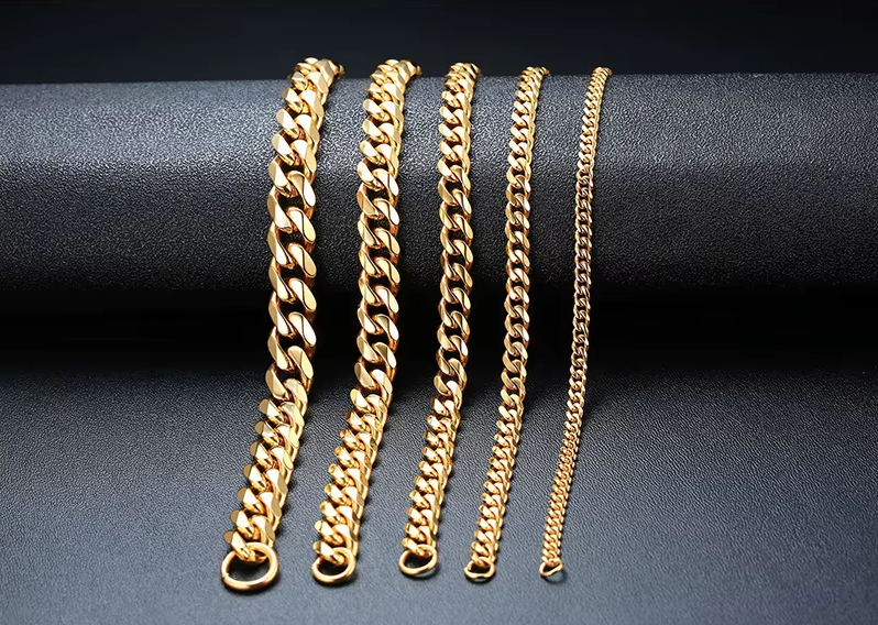 Refined Curb Chain Bracelet –  Gold Color Stainless Steel