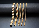 Refined Curb Chain Bracelet –  Gold Color Stainless Steel