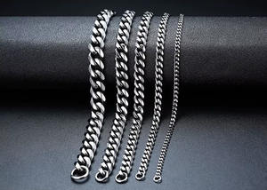Refined Curb Chain Bracelet –  Vintage Stainless Steel
