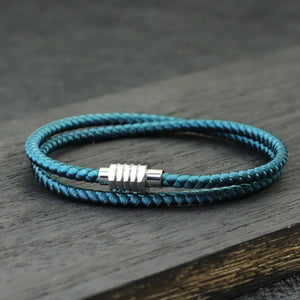 New Men Keel Rope Bracelet Stainless Steel Magentic Clasp Matching Stackable Macrame Braslet Gift For Him Pulseira Hombre Joias | Panthera Lux