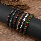 Terra Wood Bracelet Stack – 10-Piece Men's Bracelet Set