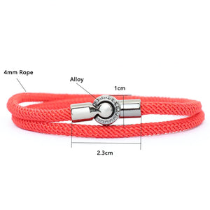 Magnetic Rope Bracelet Round Latch