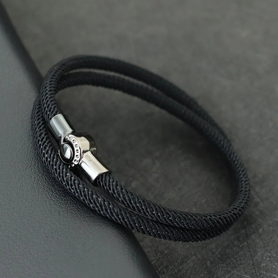 Magnetic Rope Bracelet Round Latch | Panthera Lux