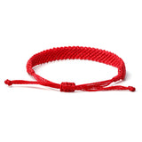 Red Extra-Wide Wax Rope Bracelet | Panthera Lux