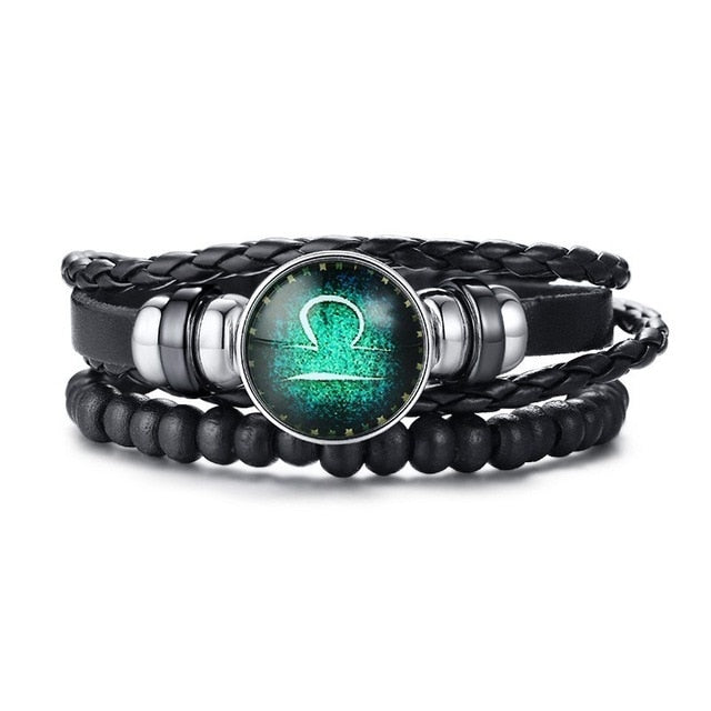 Multi-Layer Horoscope Leather Bracelet Set | Panthera Lux - Panthera Lux