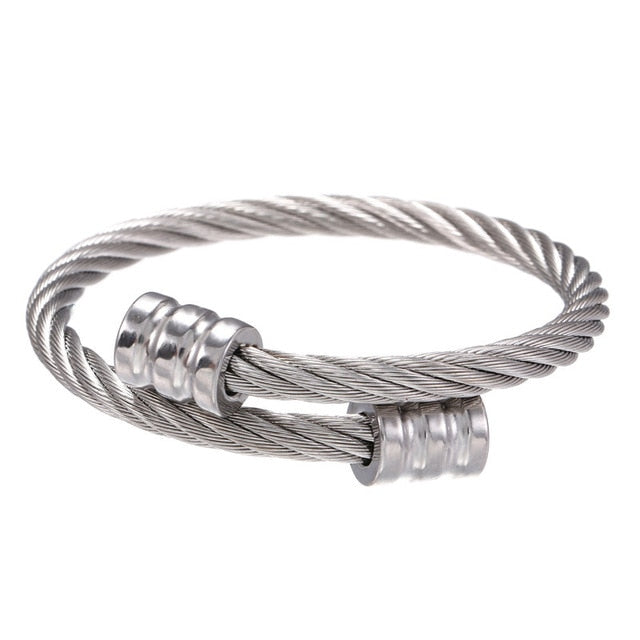 Stainless Steel Cylinder Bracelet - Panthera Lux