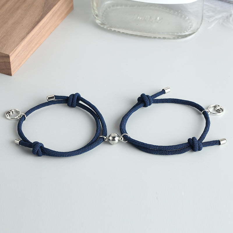 XUANPAI Engraved Handmade Matching Couples Rope Braided ID Bracelets Set  Anniversary Personalized Gift For Him And Her | forum.iktva.sa